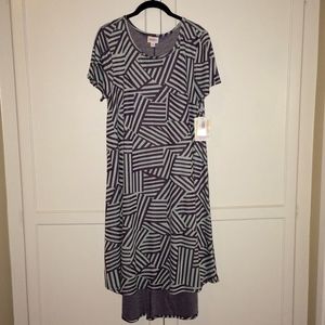 LULAROE CARLY HIGH-LOW DRESS JACQUARD MEDIUM BNWT